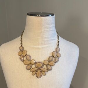 Gold and Cream Statement Necklace